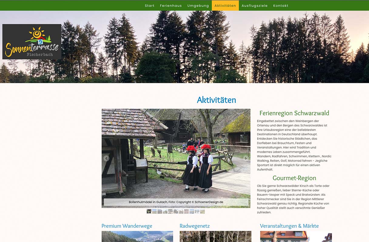 Screenshot Ferienhaus Sonnenterrasse